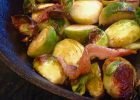 Pan-Roasted Brussels Sprouts & Bacon